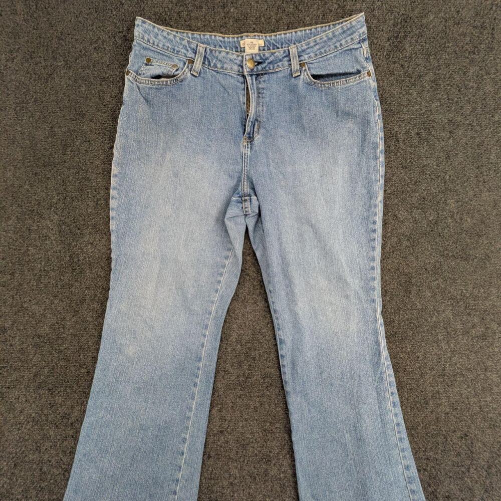 St John's Bay Jeans Women's 10 Blue Straight Leg Denim Workwear Casual Pants